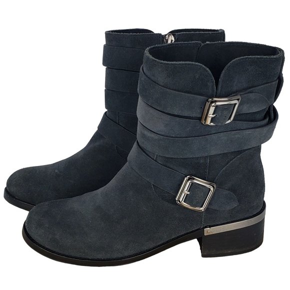 Vince Camuto Womens Size 8.5 Ankle Boot Micro Suede VC Webey Granite PEAK VERONA - Picture 2 of 9
